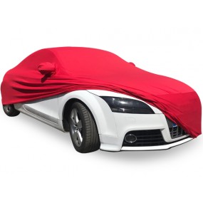 Indoor car cover for Audi TT MK2 - 8J cabriolet (2006-2014) - Coverlux in red Jersey