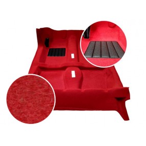 Moquette thermoformée intérieure habitacle Peugeot 205 CTI (rouge) et CJ pour phase 1 et 2