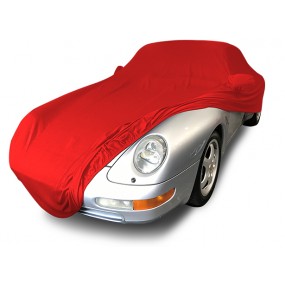 Custom-made Porsche 993 indoor car cover in Coverlux Jersey - red