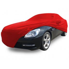 Custom-made indoor car cover Mercedes SLK R172 in Coverlux Jersey - red