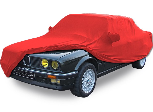 Copertura di protezione interna per BMW E30 personalizzata in Coverlux Jersey - rossa