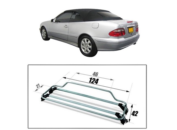 Porte-bagages Mercedes CLK A208 cabriolet - Riviera Inox