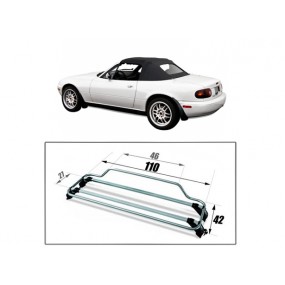 Luggage rack for Mazda MX5 NB Riviera stainless steel finish