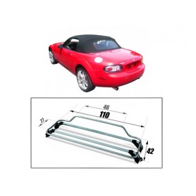 Luggage rack for Mazda MX5 NC Riviera stainless steel finish