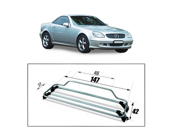Porte-bagages Mercedes SLK R170 cabriolet - Riviera Inox