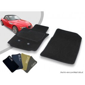 Tappetini auto anteriore su misura BMW Z3 moquette agugliata convertibile con overlock