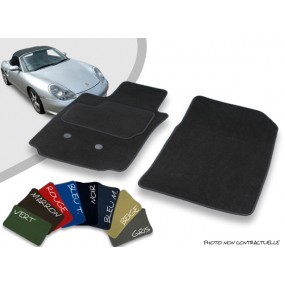 Op maat gemaakte vloermatten voorin Porsche Boxster 986 2003/2004 Cabrio fluwelen randen