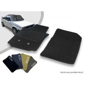 Tapis auto avant sur-mesure Volkswagen Golf 1 cabriolet moquette aiguilletée surjetée