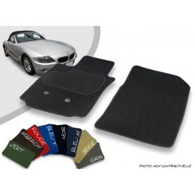 Tapis auto avant sur-mesure BMW Z4 E85 cabriolet velours bordé