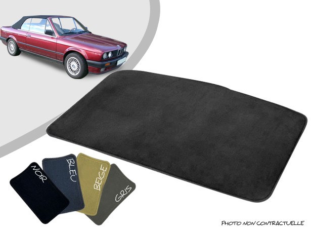 Tapis coffre sur-mesure Bmw E30 cabriolet moquette aiguilletée surjetée