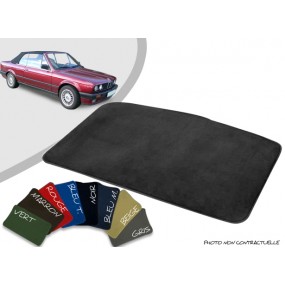 Tapis coffre sur-mesure Bmw E30 cabriolet velours bordé