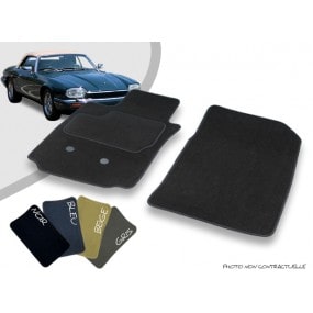 Custom car front mats Jaguar XJS convertible overlocked needle punched carpet