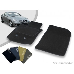 Tapis auto avant sur-mesure pour Mercedes SLK 2 R171 cabriolet en moquette aiguilletée surjetée