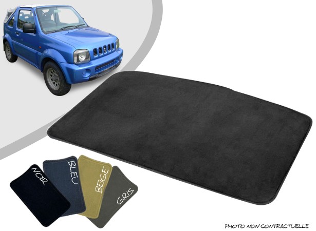 Custom-made trunk mat Suzuki Jimny Serie 1 convertible overlocked needle punched carpet