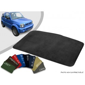 Custom-made trunk mat Suzuki Jimny Serie 1 convertible lined velvet
