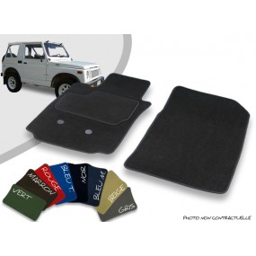 Tapis auto avant sur-mesure Santana Samurai SJ 410 cabriolet velours bordé
