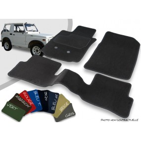 Tapis auto avant et arrière sur-mesure Santana Samurai SJ 410 cabriolet velours bordé
