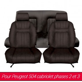 Garnitures de sièges avant et arrière pour Peugeot 504 cabriolet phase 2 et 3