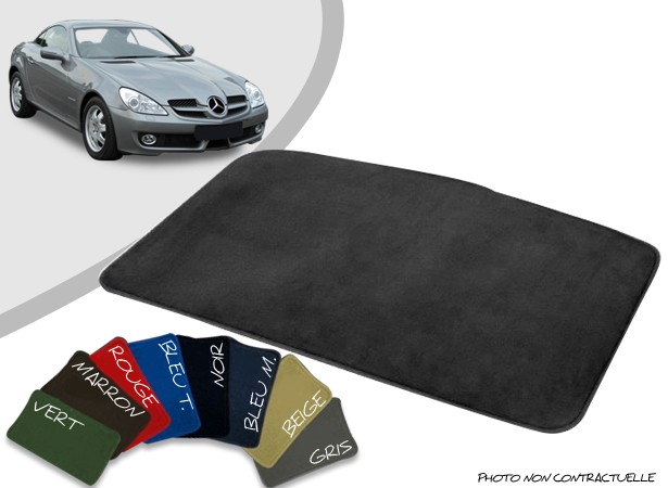 Tapis coffre sur-mesure Mercedes SLK 2 R171 cabriolet velours bordé