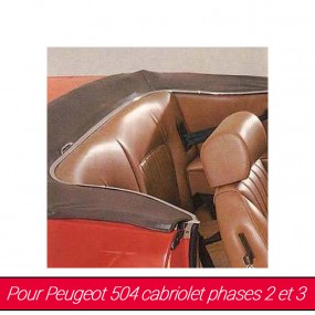 Garnitures de sièges arrière pour Peugeot 504 cabriolet phase 2 et 3 - Fabrication Française