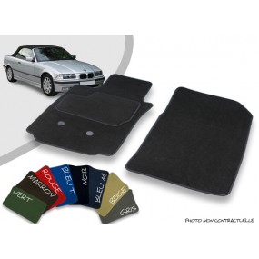 Tapis auto avant sur-mesure BMW E36 cabriolet velours bordé