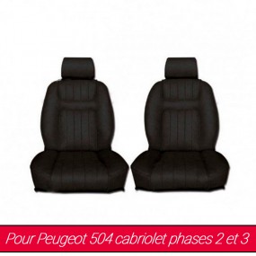 Garnitures de sièges avant pour Peugeot 504 cabriolet phase 2 et 3