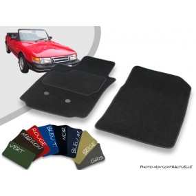 Tapis auto avant sur-mesure Saab 900 Classic cabriolet velours bordé