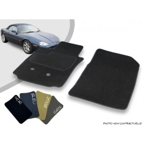 Maßgeschneiderte Autofußmatten vorne Jaguar XK8 XKR Cabrio nadelgelochter Overlock-Teppich