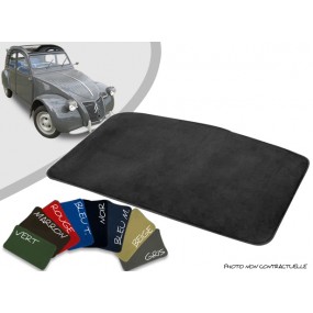 Tapis coffre sur-mesure Citroen 2CV cabriolet velours bordé
