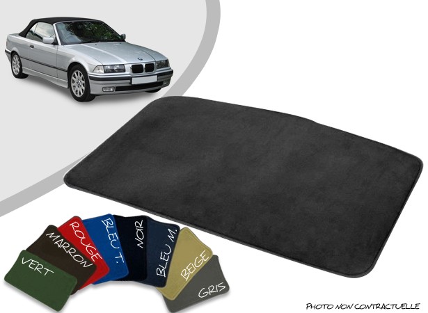 Tapis coffre sur-mesure BMW E46 cabriolet velours bordé