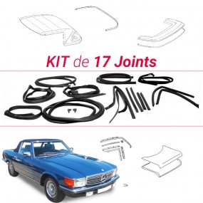 W113 Poignées Chromées Toit de Cabriolet Chrome Adapté pour Mercedes W107