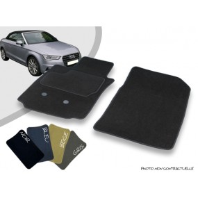Tapis auto avant sur-mesure Audi A3 8V cabriolet moquette aiguilletée surjetée