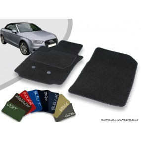 Tapis auto avant sur-mesure Audi A3 8V cabriolet velours bordé
