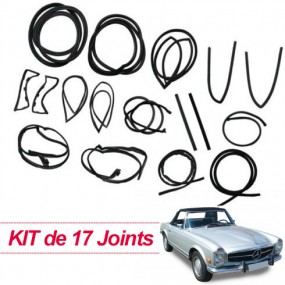 Complete kit of 17 seals Mercedes Pagode W113 (230SL, 250SL, 280SL)