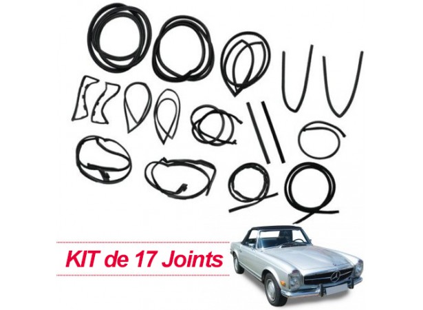 Kit complet de 17 joints Mercedes Pagode W113 (230SL, 250SL, 280SL)