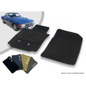 Custom car front mats Mercedes SL - R107 (1971/1989) overlocked needle punched carpet