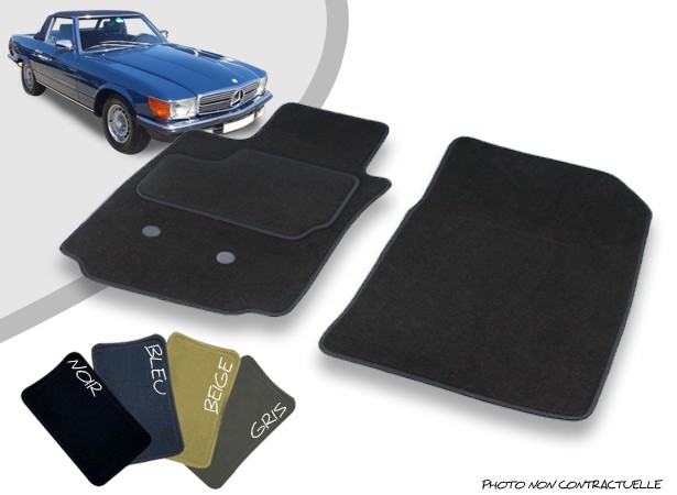 Tappetini anteriori auto personalizzati Mercedes SL - R107 (1971/1989) moquette trapuntata ad ago