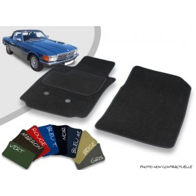Tapis auto avant sur-mesure Mercedes 280 SL - R107 cabriolet velours bordé