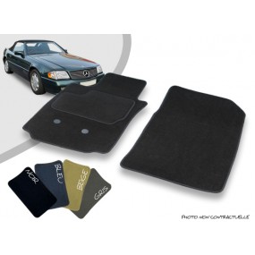 Custom car front mats Mercedes SL - R129 convertible (1990-2002) overlocked needle punched carpet