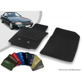 Tapis auto avant sur-mesure Mercedes SL - R129 cabriolet (1990-2002) velours bordé