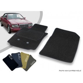 Tapis auto avant sur-mesure Mercedes Classe E - A124 cabriolet moquette aiguilletée surjetée