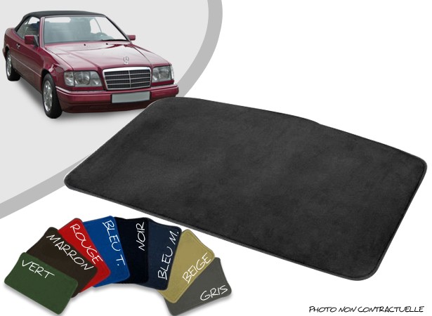 Tapis coffre sur-mesure Mercedes Classe E - A124 cabriolet velours bordé