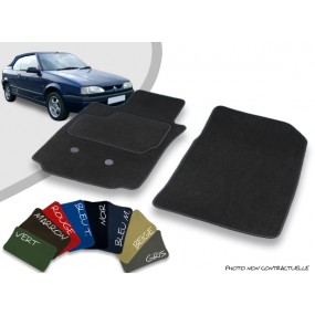 Tapis auto avant sur-mesure Renault 19 cabriolet velours bordé