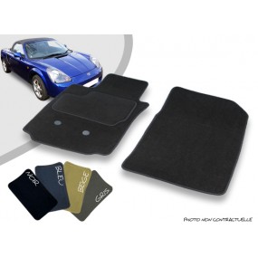 Custom car front mats Toyota MR2 convertible overlocked needle punched carpet