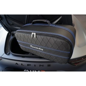 Bagage sur-mesure Alpine A110 (coffre arrière) - coutures bleues