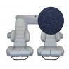 Coiffes de sièges avant/banquette arrière en velours bleu pour Alpine A310 V6 (3 coloris)