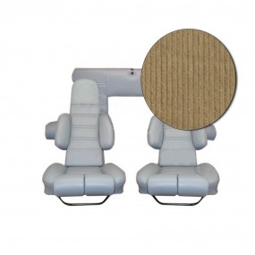 Coiffes de sièges avant/banquette arrière en velours côtelé beige pour Alpine A310 4cyl