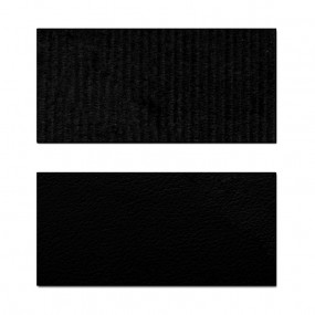 Vordersitzbezüge aus geripptem Stoff und schwarzem Kunstleder für Alpine A110 (1300 1600S)
