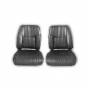 Black leatherette front seat covers for Alpine A110 (1300 1600S)