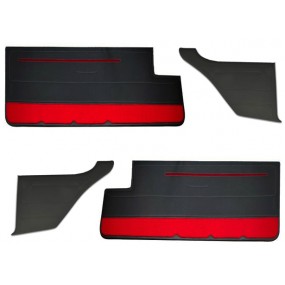 Set of 4 anthracite leatherette front and rear door panels for Peugeot 205 GTI MK1